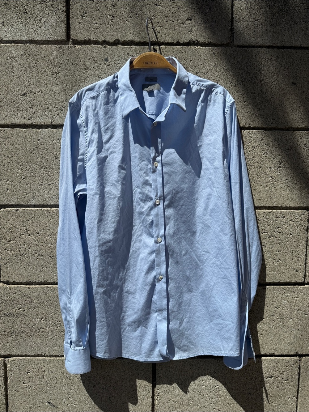Classic Light Blue Men's Button-Down Shirt